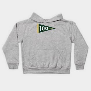 100 Mile Trail and Ultra Running Pennant Kids Hoodie